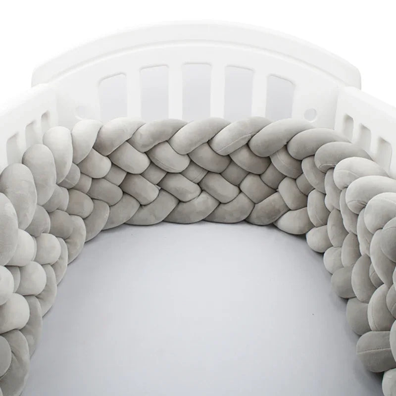 Tresse de lit bébé | 6 brins Gris