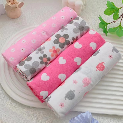 Couverture bebe flanelle fleurs