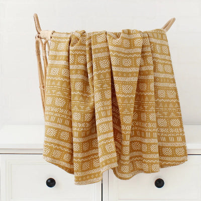 Couverture bebe gaze de coton tribal