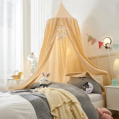 ciel de lit bebe jaune tendre
