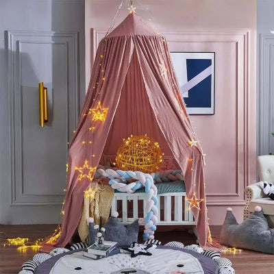 ciel de lit bebe rose retro