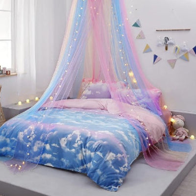 ciel-de-lit-enfant-voile-arc-en-ciel