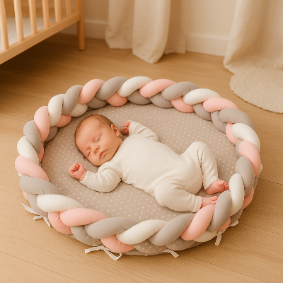 cocon tresse fond rond bebe sommeil