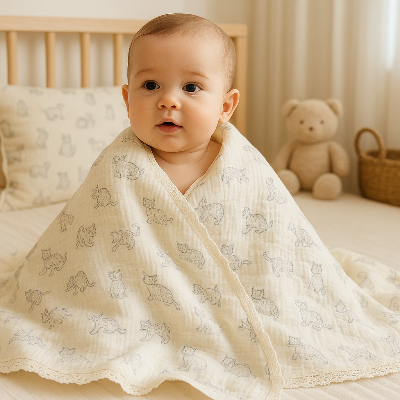 couette bebe assis chaton