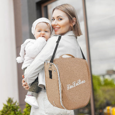 couffin bebe sac beige
