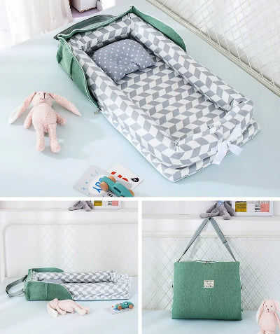couffin cododo portable gris sac vert