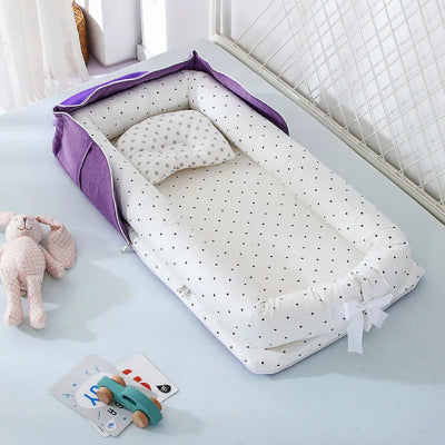 couffin cododo portable pois violet