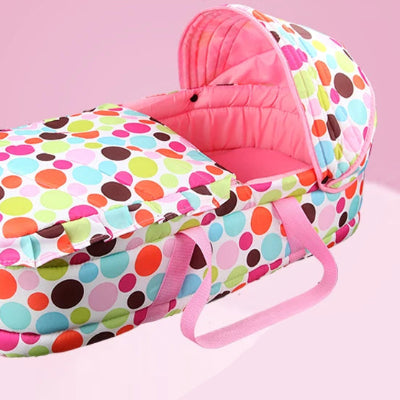 couffin transportable pois rose