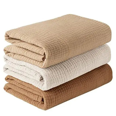 couverture bebe beige marron