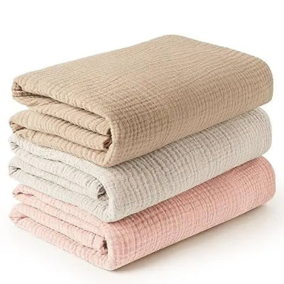 couverture bebe beige rose