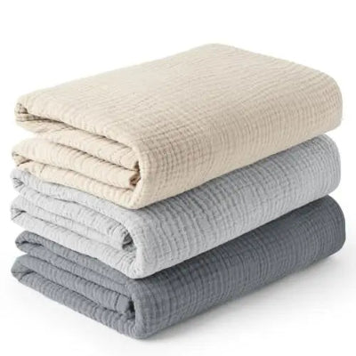 couverture bebe bleu ciel marine