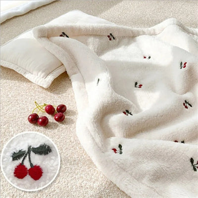 couverture bebe cerise