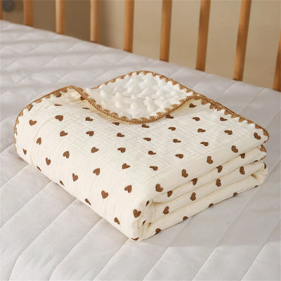 couverture bebe coeur