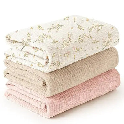 couverture bebe fleurs rose