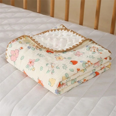 couverture bebe fraise