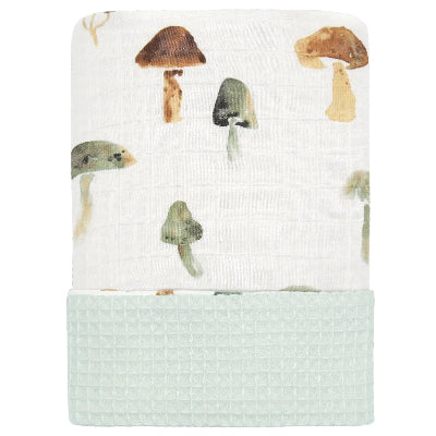 couverture bebe gaufre variante champignon