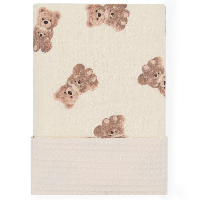 couverture bebe gaufre variante ourson