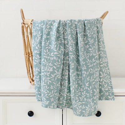 couverture bebe gaze de coton aqua