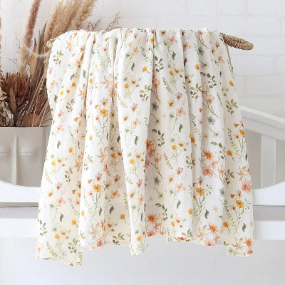 couverture bebe gaze de coton blanc