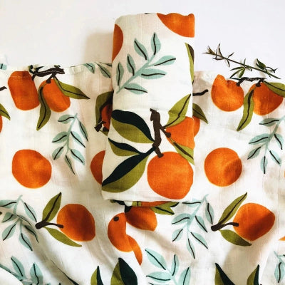 couverture bebe gaze de coton peche