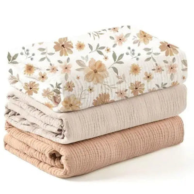 couverture bebe grosses fleurs