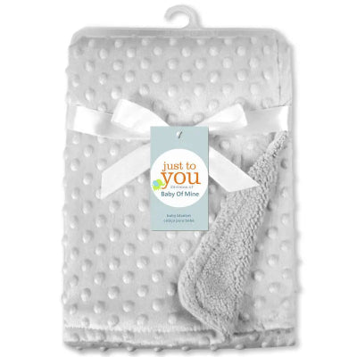 couverture bebe minky grise