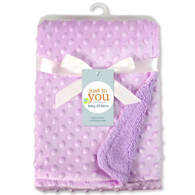 couverture bebe minky lilas