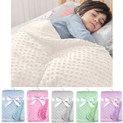 couverture bebe minky pastel