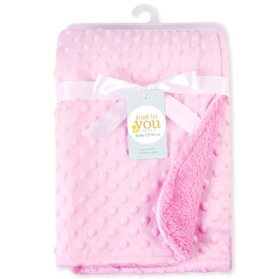 couverture bebe minky rose poudre