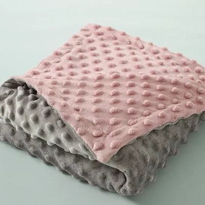 couverture bebe minky variante rose