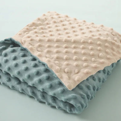 couverture bebe minky variante vert