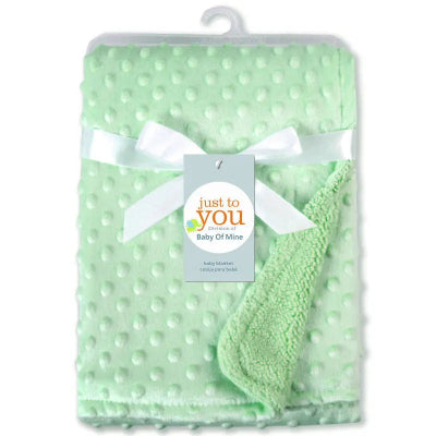 couverture bebe minky verte