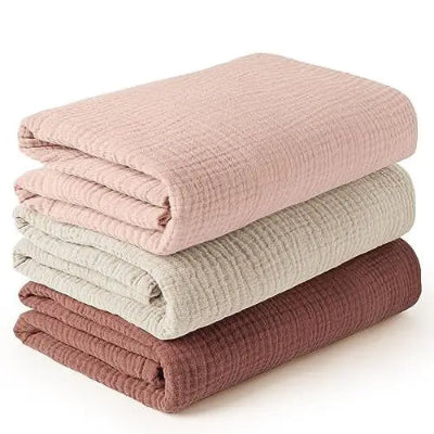 couverture bebe rose marron