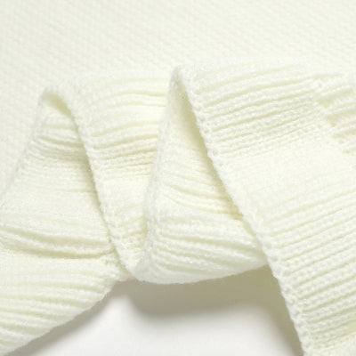couverture bebe tricot blanc