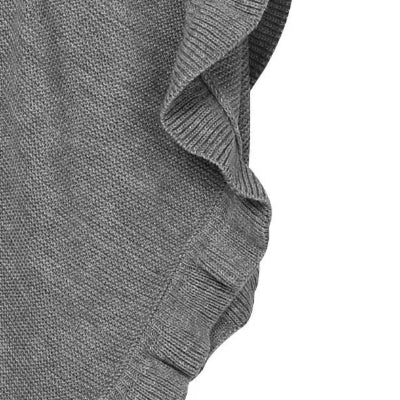 couverture bebe tricot gris