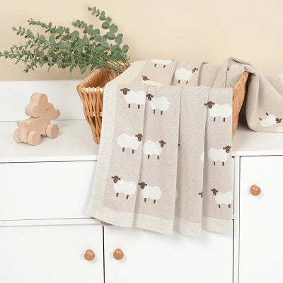 couverture bebe tricot polyvalente