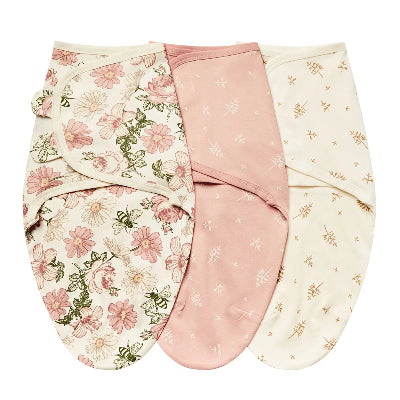 couverture emmaillotage bebe fleurs