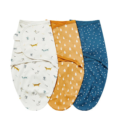 couverture emmaillotage bebe trio chien