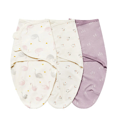 couverture emmaillotage bebe trio cygne
