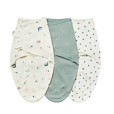 couverture emmaillotage bebe trio escargot