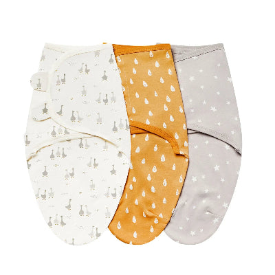 couverture emmaillotage bebe trio orange