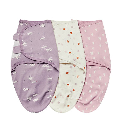 couverture emmaillotage bebe trio violet