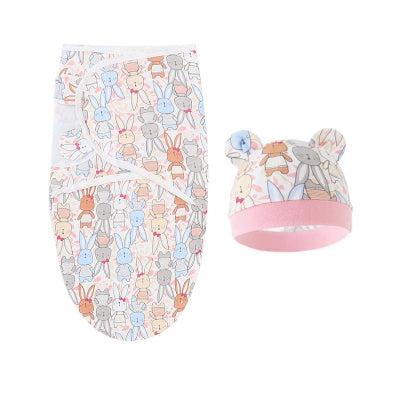 couverture emmaillotage lapin rose