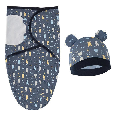 emmaillotage gigoteuse bebe ourson bleu