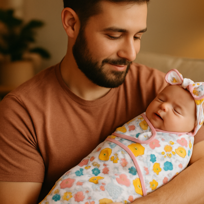 emmaillotage gigoteuse bebe sommeil avec papa
