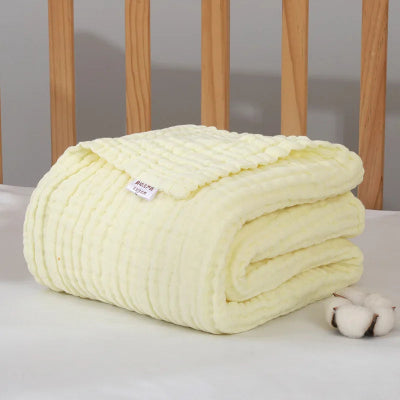 lange bebe six couches coton jaune