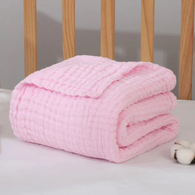 lange bebe six couches coton rose