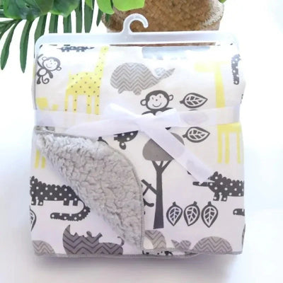 polaire couverture bebe girafe jaune