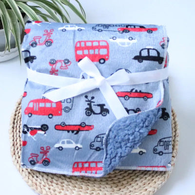 polaire couverture bebe voitures