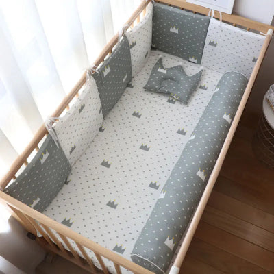 tour de lit ensemble couronne gris